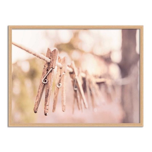 Quadro Decorativo Lavanderia Prendedor De Roupa