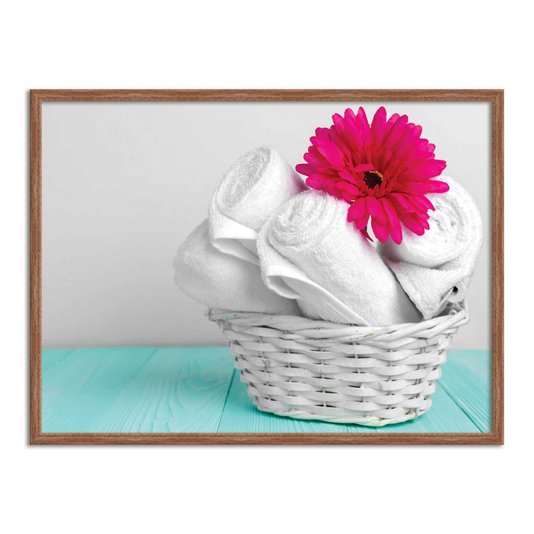 Quadro Decorativo Lavanderia Toalhas Brancas