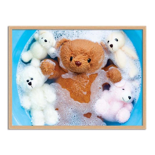 Quadro Decorativo Lavanderia Urso De Pelúcia