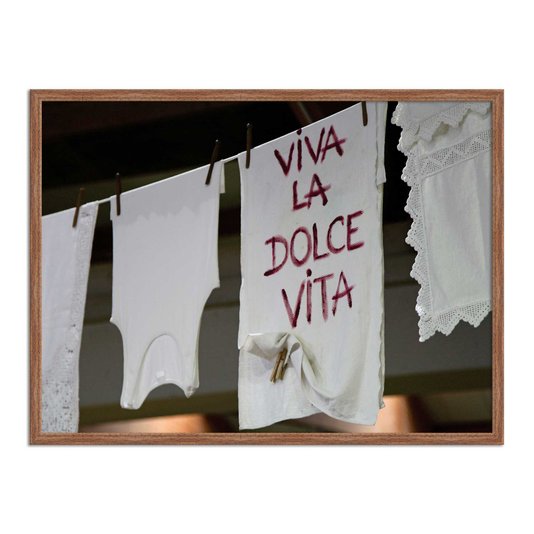 Quadro Decorativo Lavanderia Viva La Dolce Vita