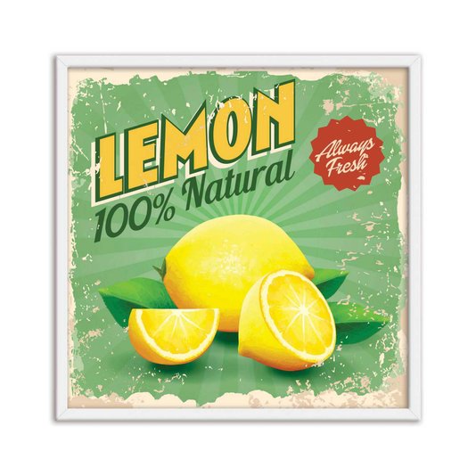 Quadro Decorativo Lemon 100% Natural Always Fresh