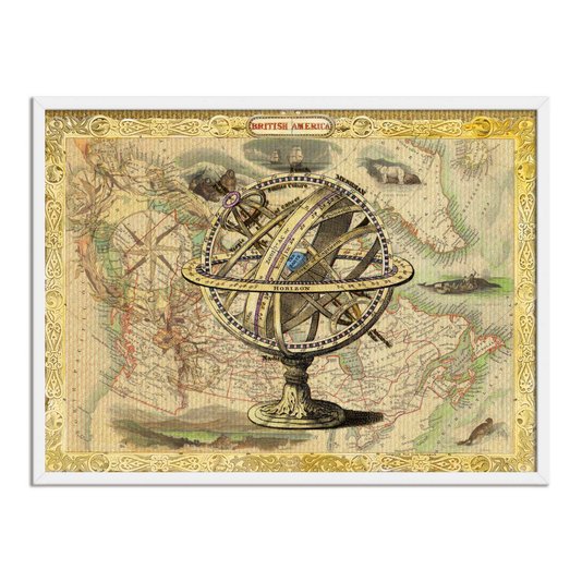 Quadro Decorativo Mapa Vintage