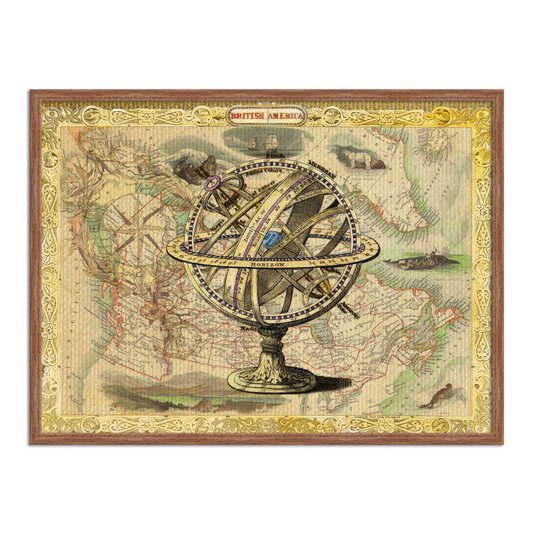 Quadro Decorativo Mapa Vintage