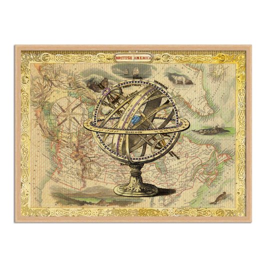 Quadro Decorativo Mapa Vintage