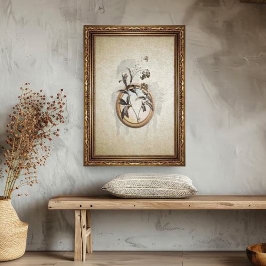 Quadro Decorativo Molduras Com Flores Vintage