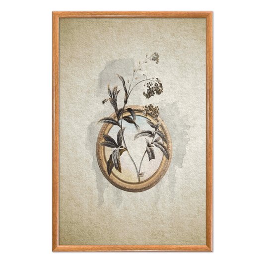 Quadro Decorativo Molduras Com Flores Vintage