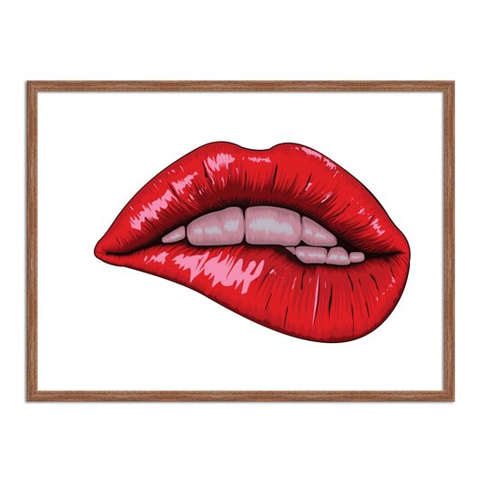 Quadro Decorativo Mordendo A Boca