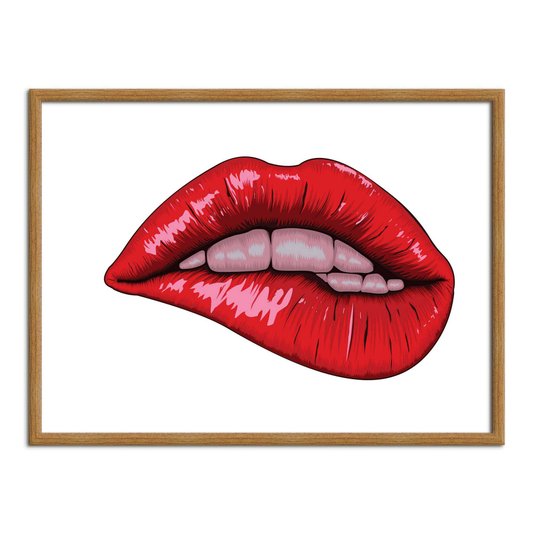 Quadro Decorativo Mordendo A Boca