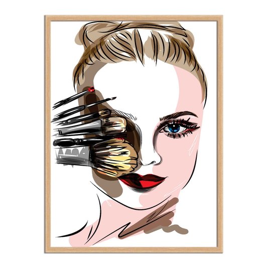 Quadro Decorativo Mulher Com Pincéis