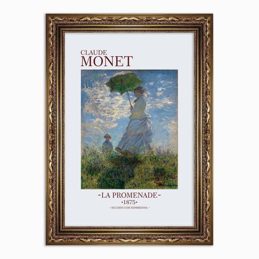 Quadro Decorativo Mulher com Sombrinha de Claude Monet