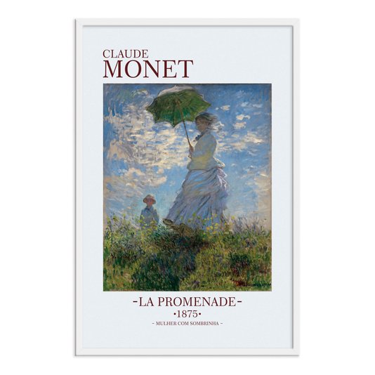 Quadro Decorativo Mulher com Sombrinha de Claude Monet