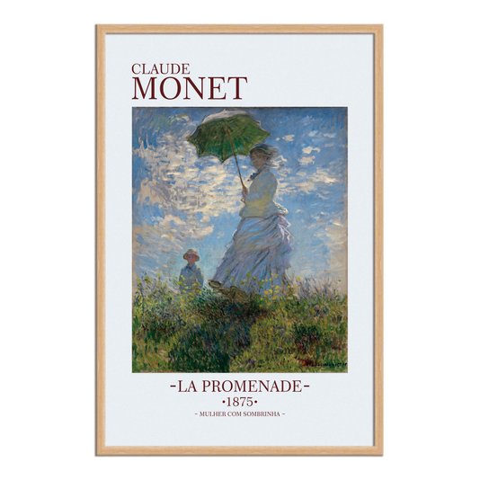 Quadro Decorativo Mulher com Sombrinha de Claude Monet
