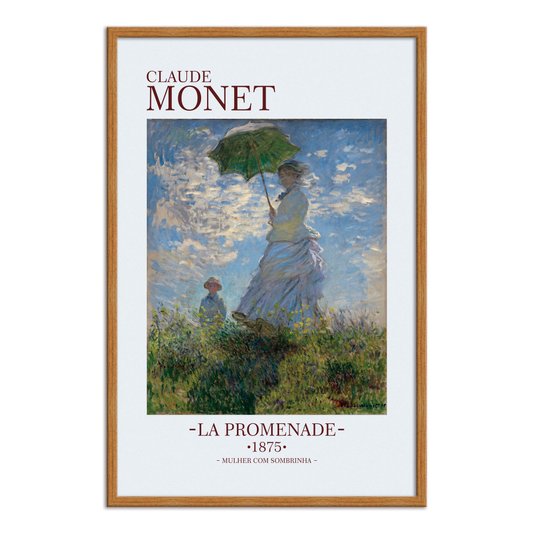 Quadro Decorativo Mulher com Sombrinha de Claude Monet