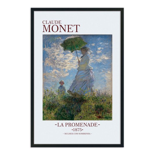 Quadro Decorativo Mulher com Sombrinha de Claude Monet
