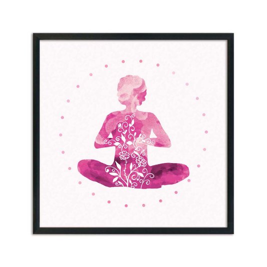 Quadro Decorativo Mulher Meditando