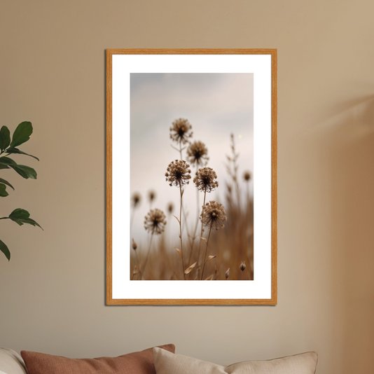 Quadro Decorativo Natureza Minimalista Plantas Secas