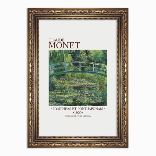 Quadro Decorativo Nenúfares e Ponte Japonesa de Claude Monet