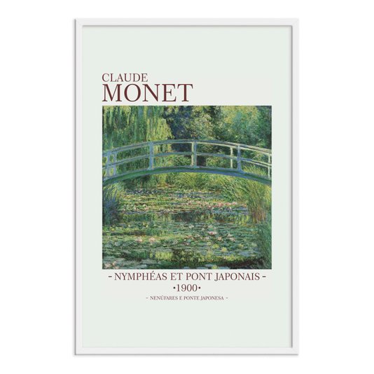 Quadro Decorativo Nenúfares e Ponte Japonesa de Claude Monet