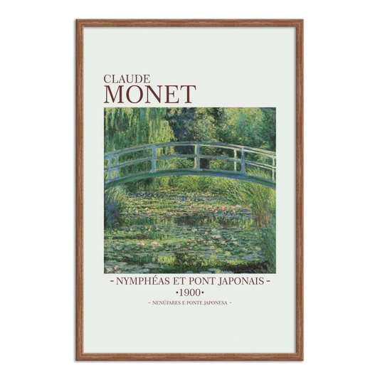 Quadro Decorativo Nenúfares e Ponte Japonesa de Claude Monet