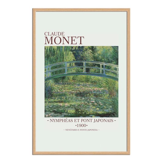 Quadro Decorativo Nenúfares e Ponte Japonesa de Claude Monet