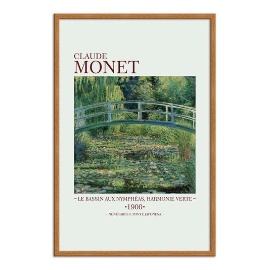 Quadro Decorativo Nenúfares e Ponte Japonesa de Claude Monet