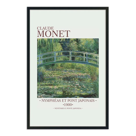 Quadro Decorativo Nenúfares e Ponte Japonesa de Claude Monet