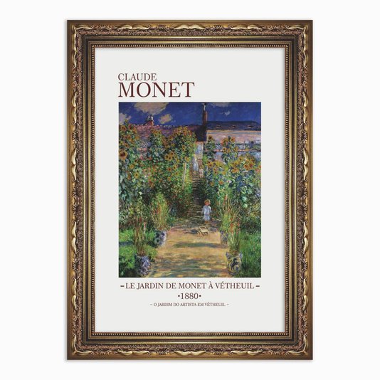 Quadro Decorativo O Jardim do Artista em Vétheuil de Claude Monet