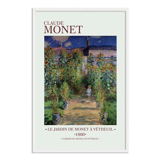 Quadro Decorativo O Jardim do Artista em Vétheuil de Claude Monet