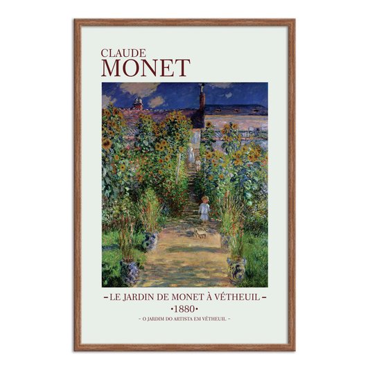 Quadro Decorativo O Jardim do Artista em Vétheuil de Claude Monet
