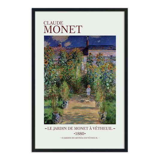 Quadro Decorativo O Jardim do Artista em Vétheuil de Claude Monet