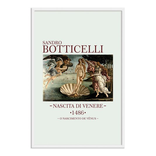 Quadro Decorativo O Nascimento de Vênus de Sandro Botticelli