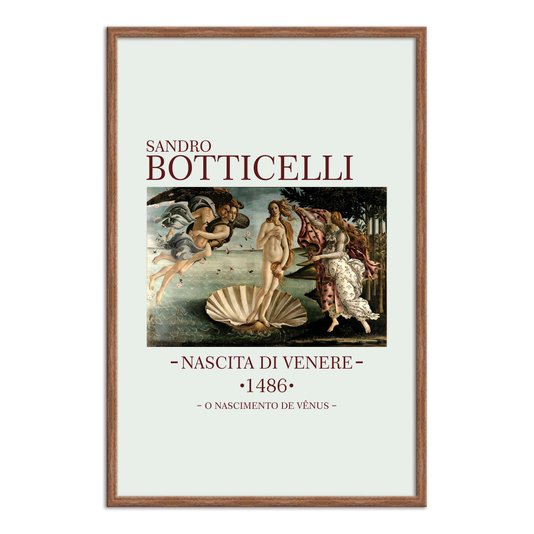 Quadro Decorativo O Nascimento de Vênus de Sandro Botticelli