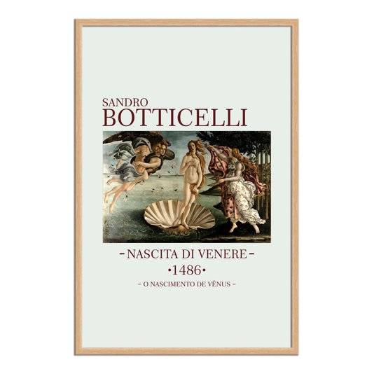 Quadro Decorativo O Nascimento de Vênus de Sandro Botticelli