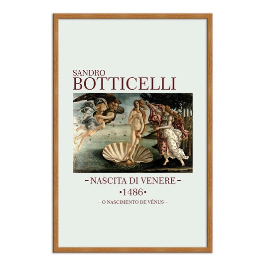 Quadro Decorativo O Nascimento de Vênus de Sandro Botticelli