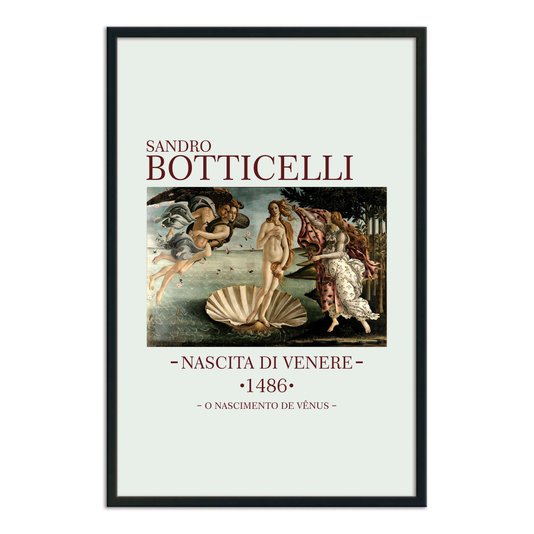 Quadro Decorativo O Nascimento de Vênus de Sandro Botticelli
