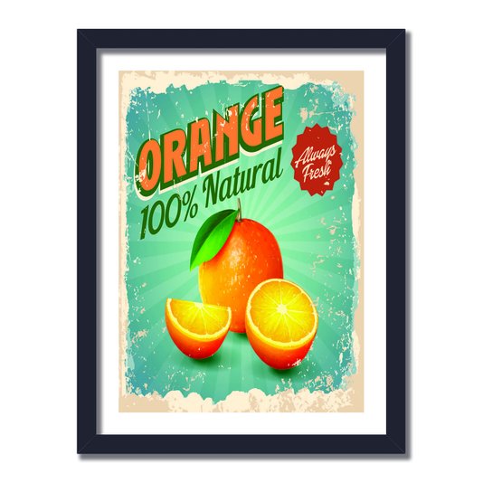 Quadro Decorativo Orange 100% Natural