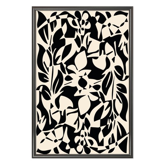 Quadro Decorativo Padrão Abstrato Estilo Japandi