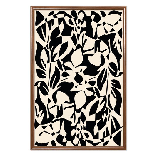 Quadro Decorativo Padrão Abstrato Estilo Japandi