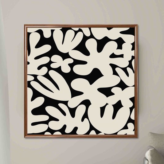 Quadro Decorativo Padrão Abstrato Estilo Japandi