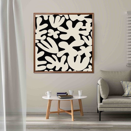 Quadro Decorativo Padrão Abstrato Estilo Japandi