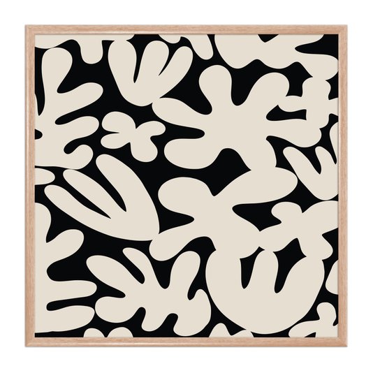 Quadro Decorativo Padrão Abstrato Estilo Japandi