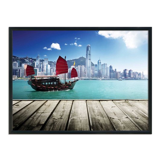 Quadro Decorativo Paisagem com Embarcação