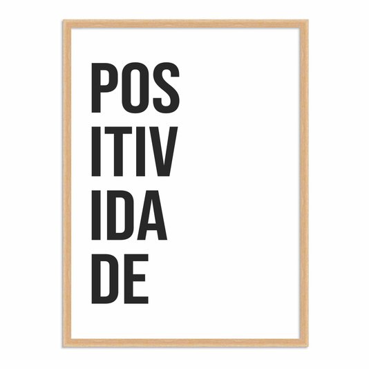 Quadro Decorativo Palavra Positividade