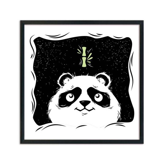 Quadro Decorativo Panda quer Bambu