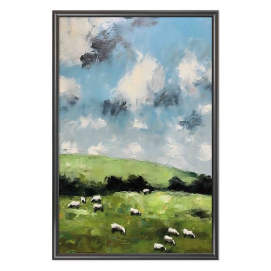 Quadro Decorativo Pastagens E Animais Vintage Farmhouse