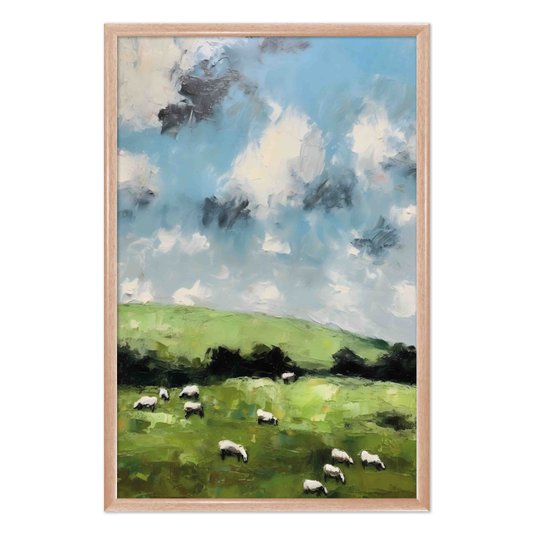 Quadro Decorativo Pastagens E Animais Vintage Farmhouse