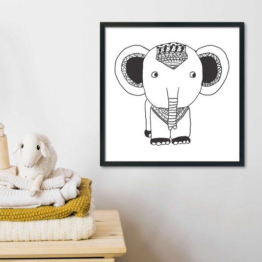Quadro Decorativo Personalizado Com Moldura Lisa Revestida