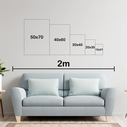 Quadro Decorativo Personalizado Com Moldura Lisa Revestida
