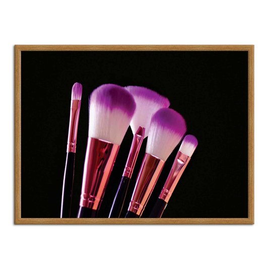 Quadro Decorativo Pincéis Rosa