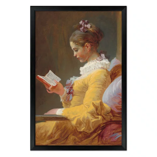 Quadro Decorativo Pintura "A Garota Lendo" de Jean Honoré Fragonard